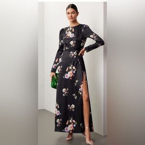 leena for Mac Duggal Faux Wrap Floral Gown Size 4